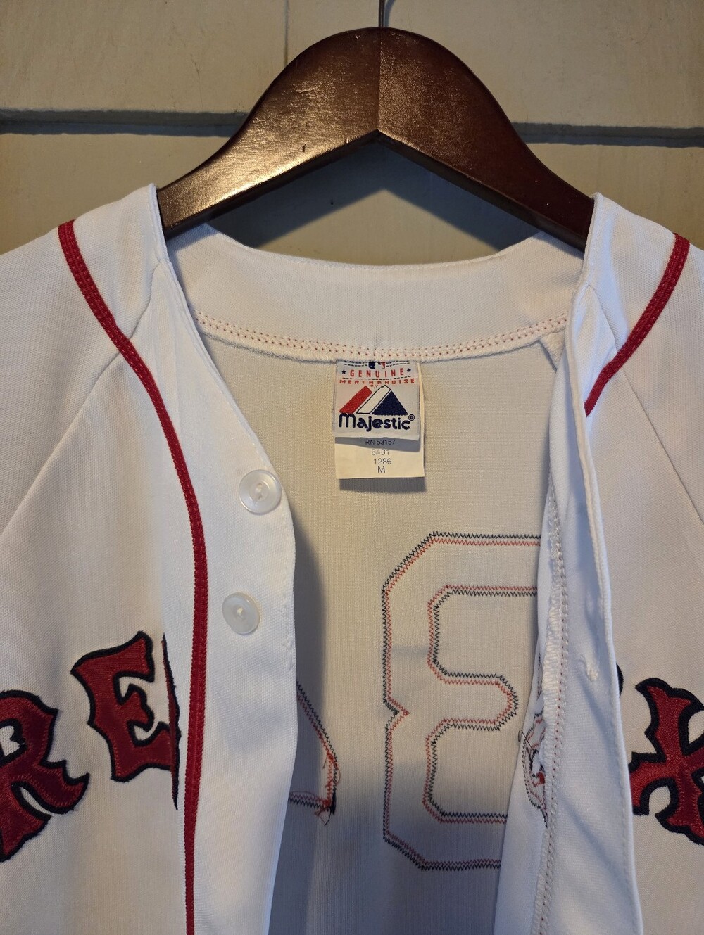 David Ortiz 34 Boston Red Sox White Home Jersey Youth Medium Majestic MLB Stitch - Picture 5 of 11